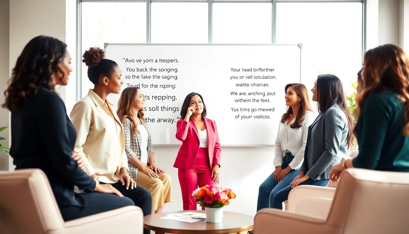 diverse women collaborating in a bright, modern office space.